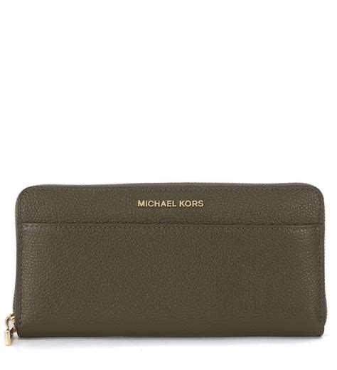 olive green michael kors wallet.